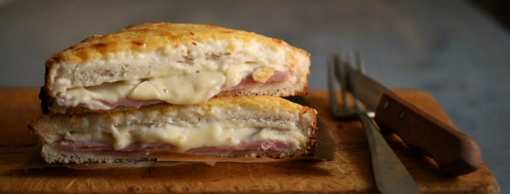 receta de sandwich con jamón y queso